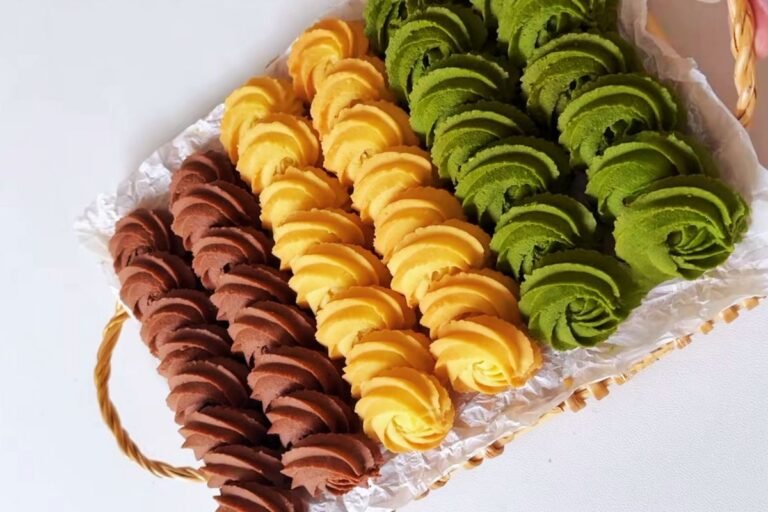 Melt-in-Your-Mouth Piped Butter Cookies (3 Flavors)